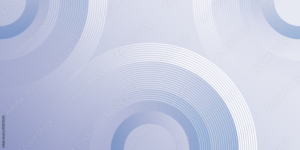 Obraz premium Modern Abstract Blue Background with Circular Geometric Elements. Minimal Blue Abstract Background with Gradient Circles. Vector. 