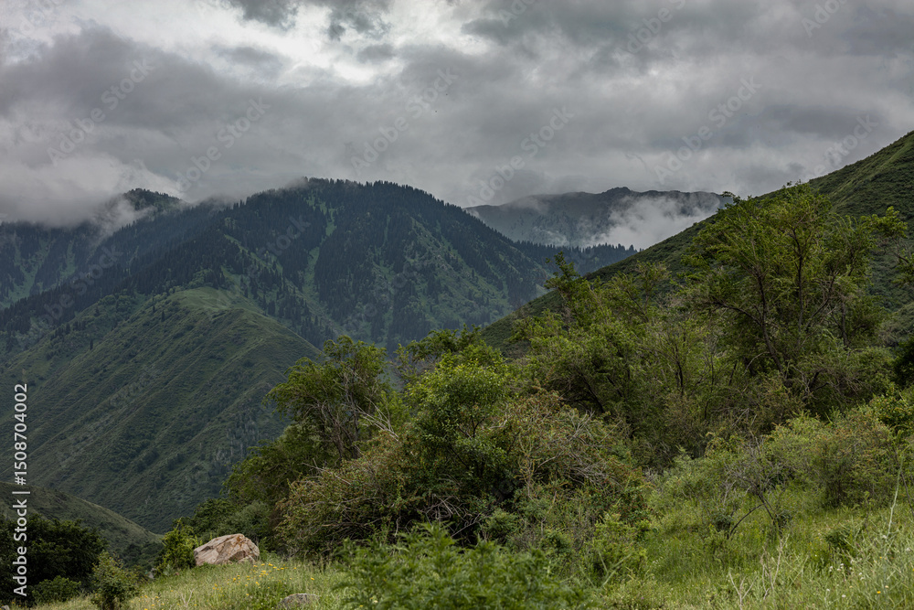 Obraz premium mountain landscape with clouds