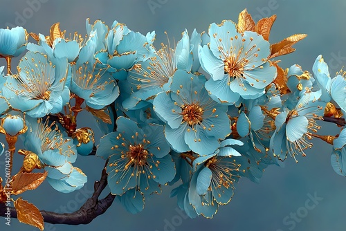 Beautiful embossed cherry flower decorative high resolution picture