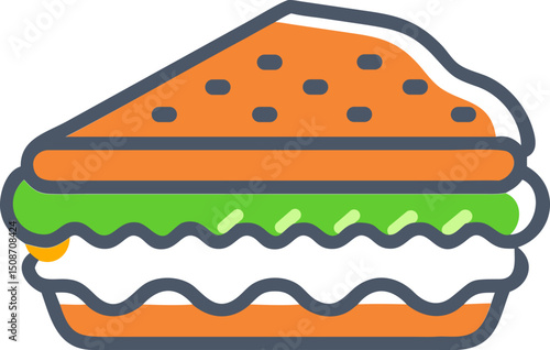 Sandwich icon vector