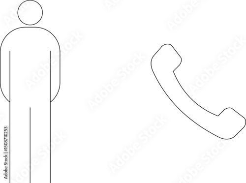 icons of different type human and call 