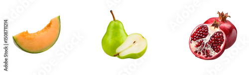 Fresh Green Pear: Ripe and Juicy Fruit for Healthy Eating Sweet and Crisp Fruit, Ideal for Snacking, Desserts, and Produce Themes