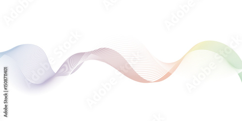 Abstract wave line for banner, wallpaper background with wave design. Abstract business wave curve lines background. Abstract colorful element swoosh speed wave modern stream background. 