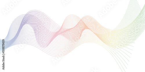 Abstract wave line for banner, wallpaper background with wave design. Abstract business wave curve lines background. Abstract colorful element swoosh speed wave modern stream background. 
