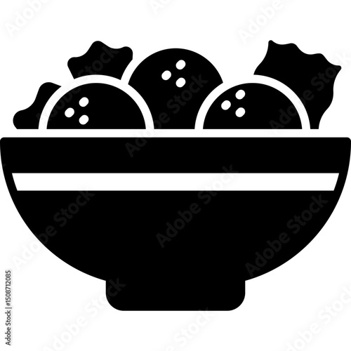 Bakso Meatballs Solid Icon