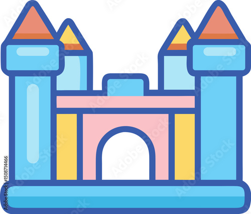 Inflatable castle icon