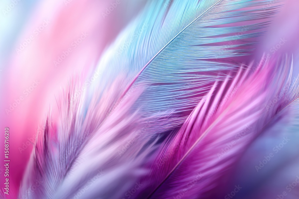 Obraz premium Abstract Pastel Feather Texture Background