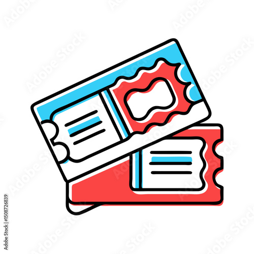 Event tickets, entry pass or travel pass concept.