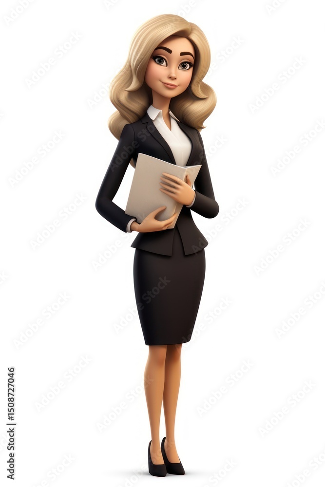 Fototapeta premium Adult cartoon woman doll.