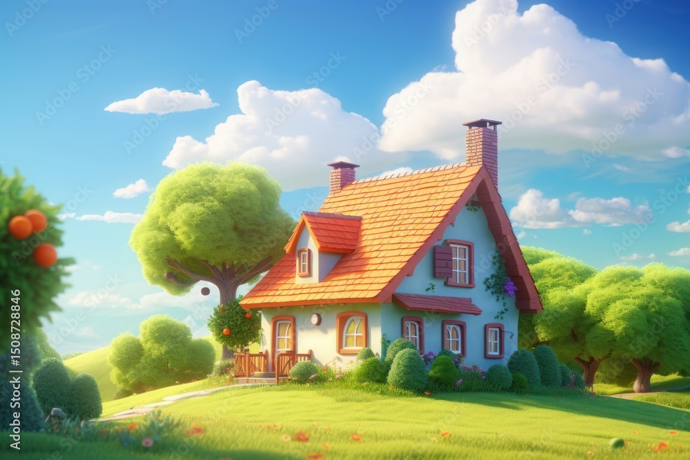 House architecture landscape building. House architecture landscape building.