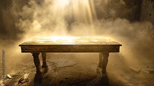 old dusty table