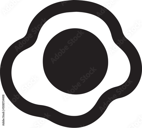 Fried Egg Icon Vector