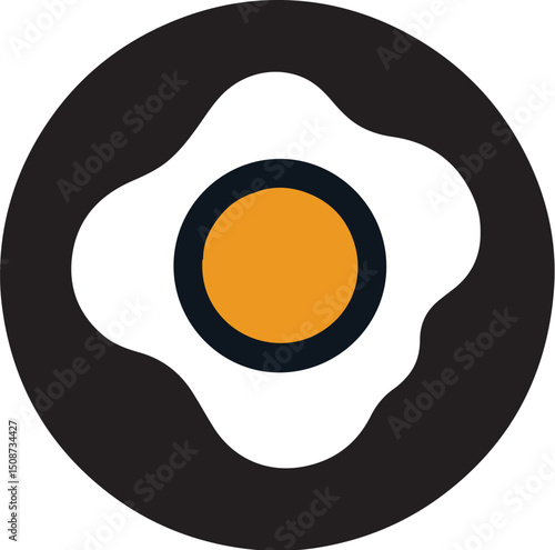 Fried Egg Icon Vector