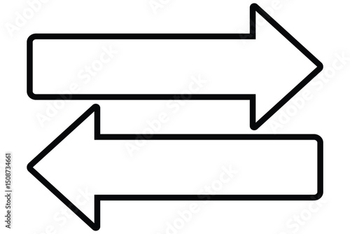  Bold long arrow icon . horizontal arrow long vector element. eps 10.