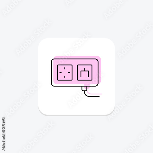 Wall Socket, vector, pixel perfect, illustrator file