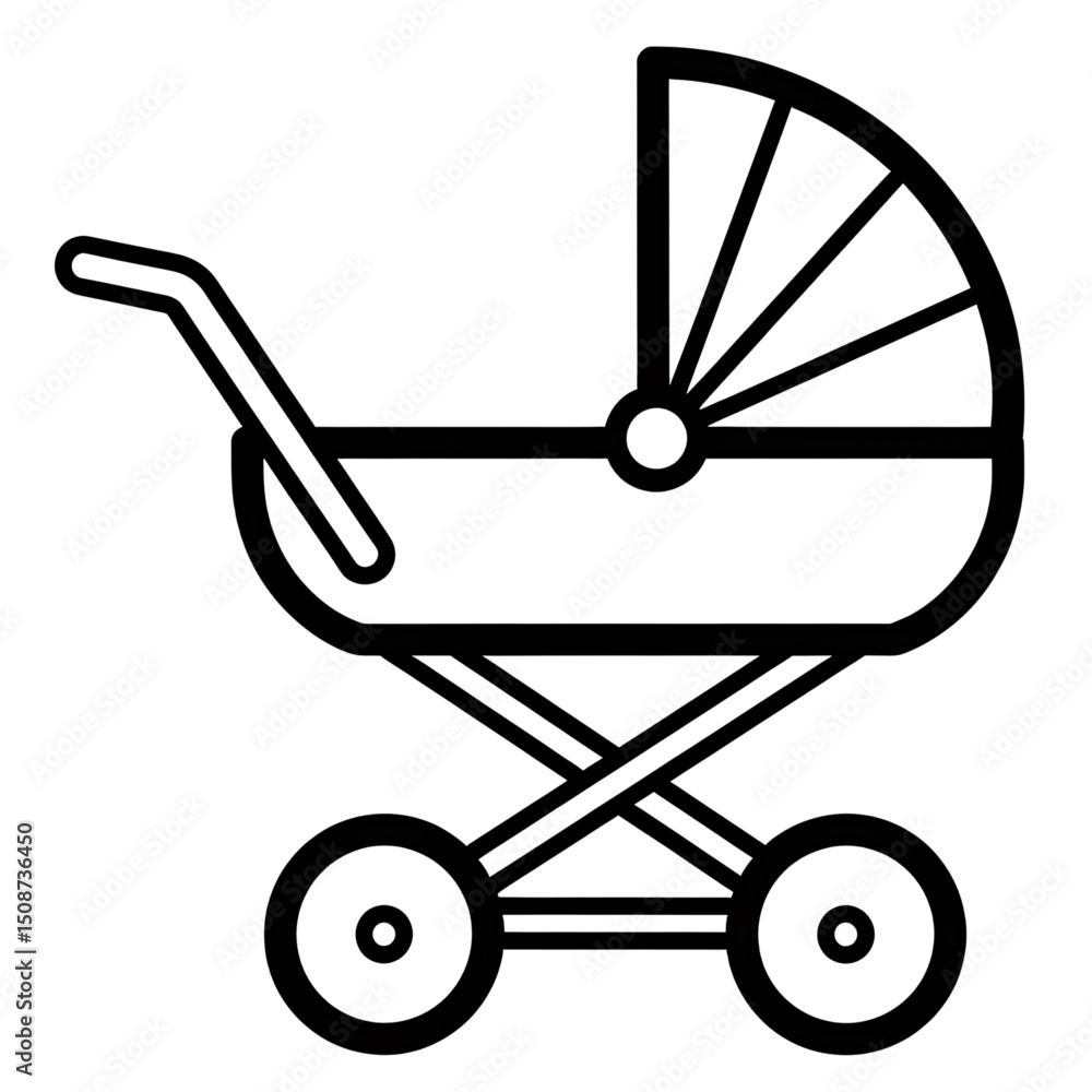 Baby Stroller Icon Baby Stroller Icon