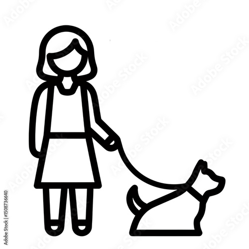 Dog Walking Illustration
