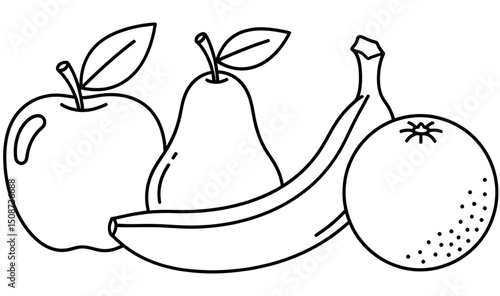 Variety of Fruits Illustration