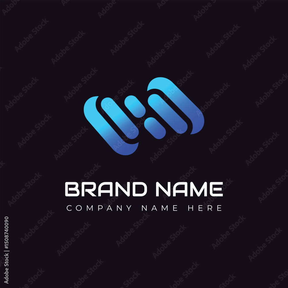 M Letter gradient logo design M Letter gradient logo design