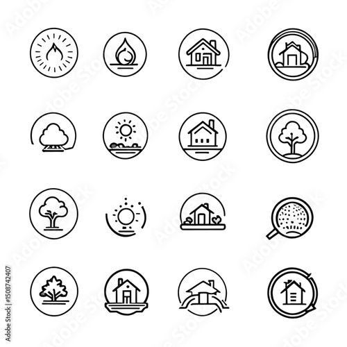 図書館と読書用アイコンセット｜Library and Reading Icons