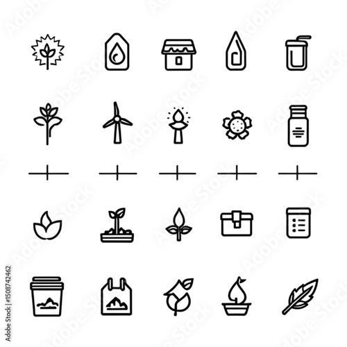 筆記具と学習アイテムアイコン｜Writing Tools and Learning Items