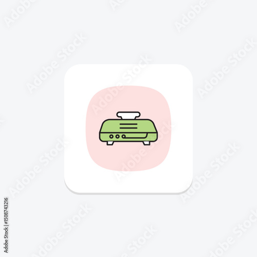 Electric Grill, vector, pixel perfect, illustrator file