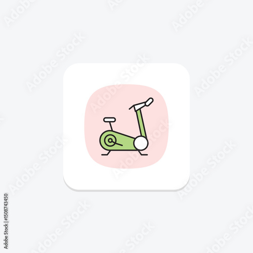 Exercise Bike, vector, pixel perfect, illustrator file