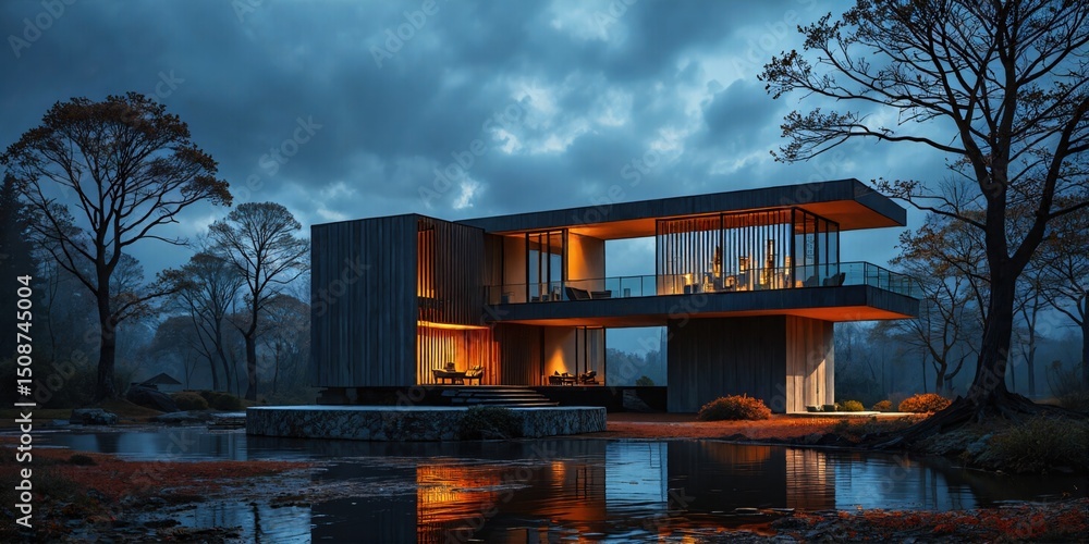 Fototapeta premium Modern Home Evening