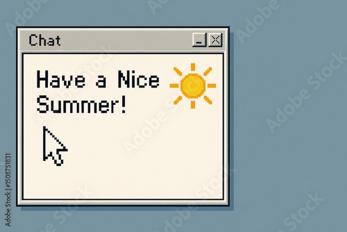 Pixelated Summer Chat Message