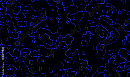 seamless pattern with blue flowers