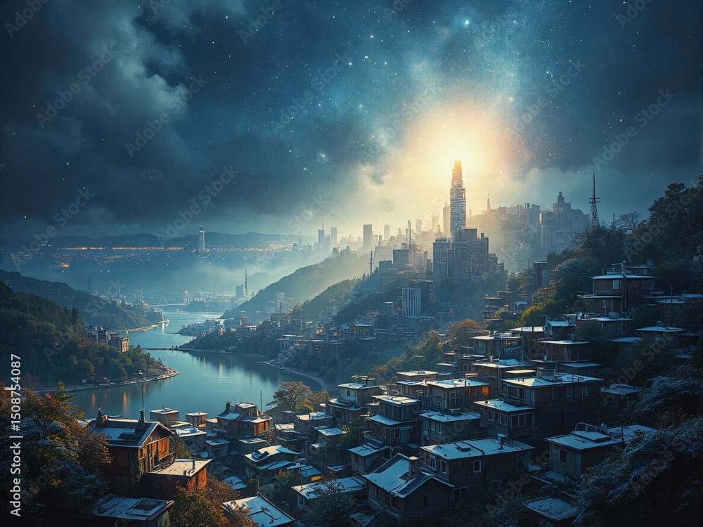 Fototapeta premium Cityscape at Dawn