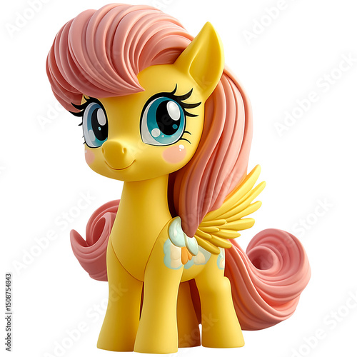Fluttershy - My Little Pony figurine, transparent PNG