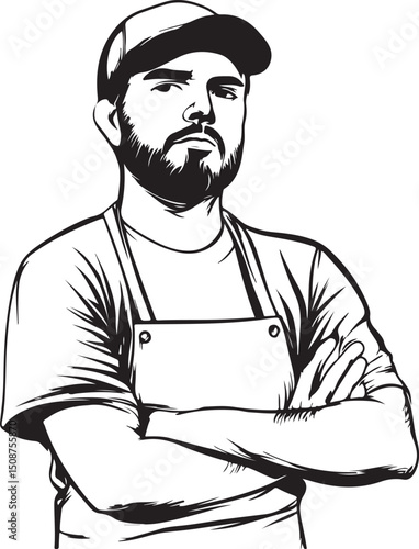 illustration of a trader