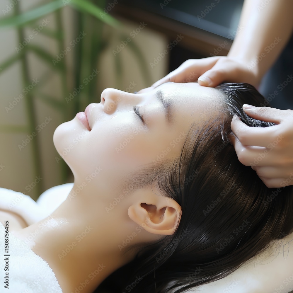 Naklejka premium young woman getting spa treatment