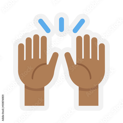 Raising Hands Dark Skin