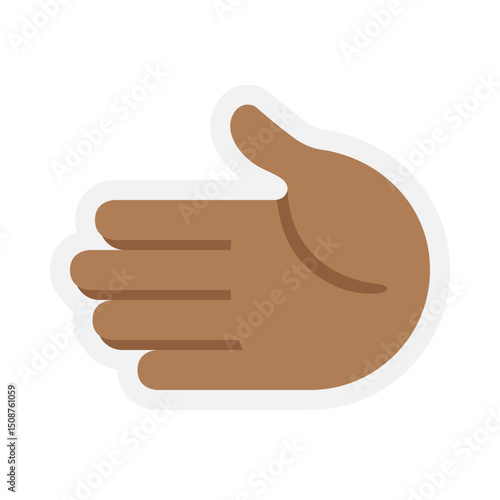 Leftwards Hand Dark Skin