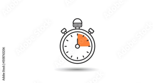 Minimalist Timer Icon Illustration