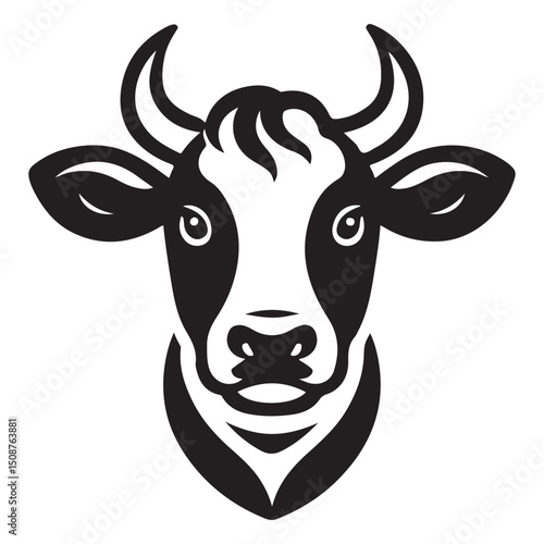 Head cow vector illustration