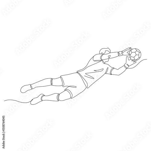 Goalkeeper dive save thrilling scene! 
