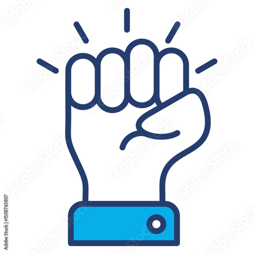 Spirit outline blue color icon