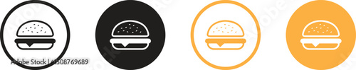 Hamburger Line Icon. Editable Stroke. Pixel Perfect. For Mobile and Web.