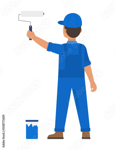 Malowanie ścian remont ilustracja