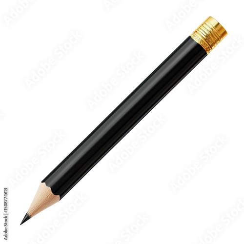 Realistic 3D Pencil Illustration – PNG Transparent Background