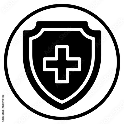health insurance glyph icon