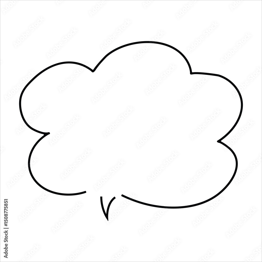 Blank Speech Bubble Vector Illustration.Comic, Chat, Dialogue Graphic Blank Speech Bubble Vector Illustration.Comic, Chat, Dialogue Graphic