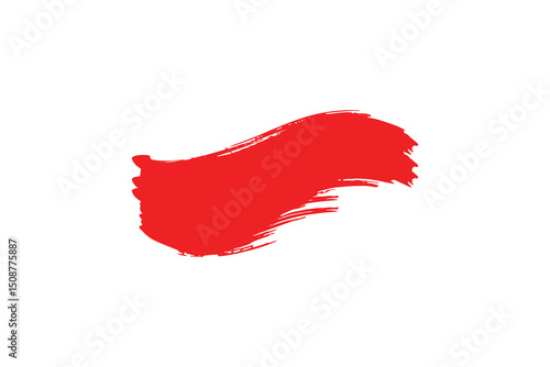 "Pink lipstick smear texture with abstract makeup brush strokes, vibrant red cosmetic product on a digital painting background 