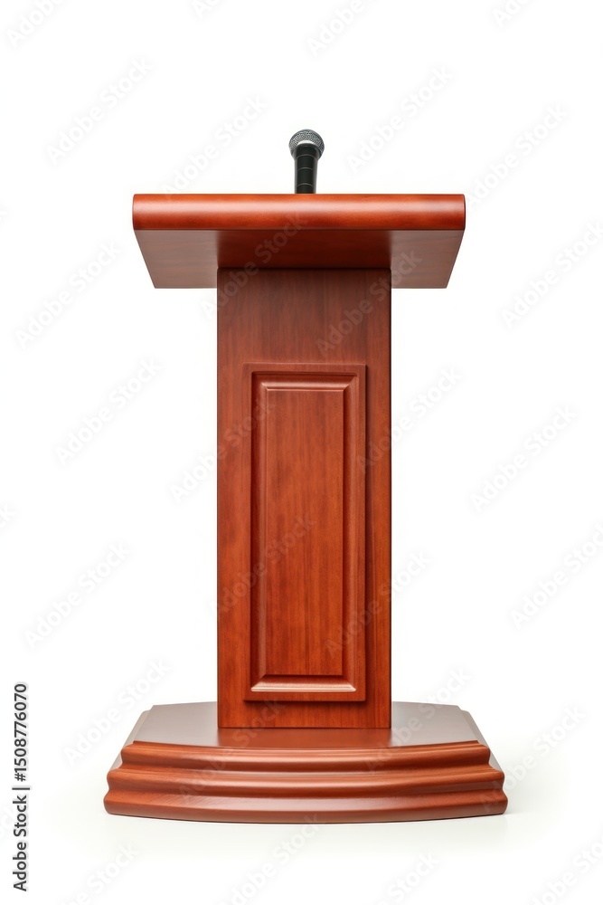 Wooden announcement podium white background architecture furniture. Wooden announcement podium white background architecture furniture.