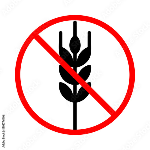 グルテンフリーサイン（小麦禁止マーク）｜Gluten-Free Sign (No Wheat Symbol)