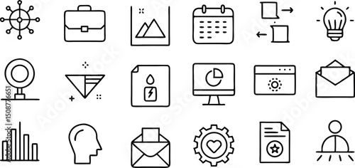 Versatile Business Icons Pack for Branding and Logo Design