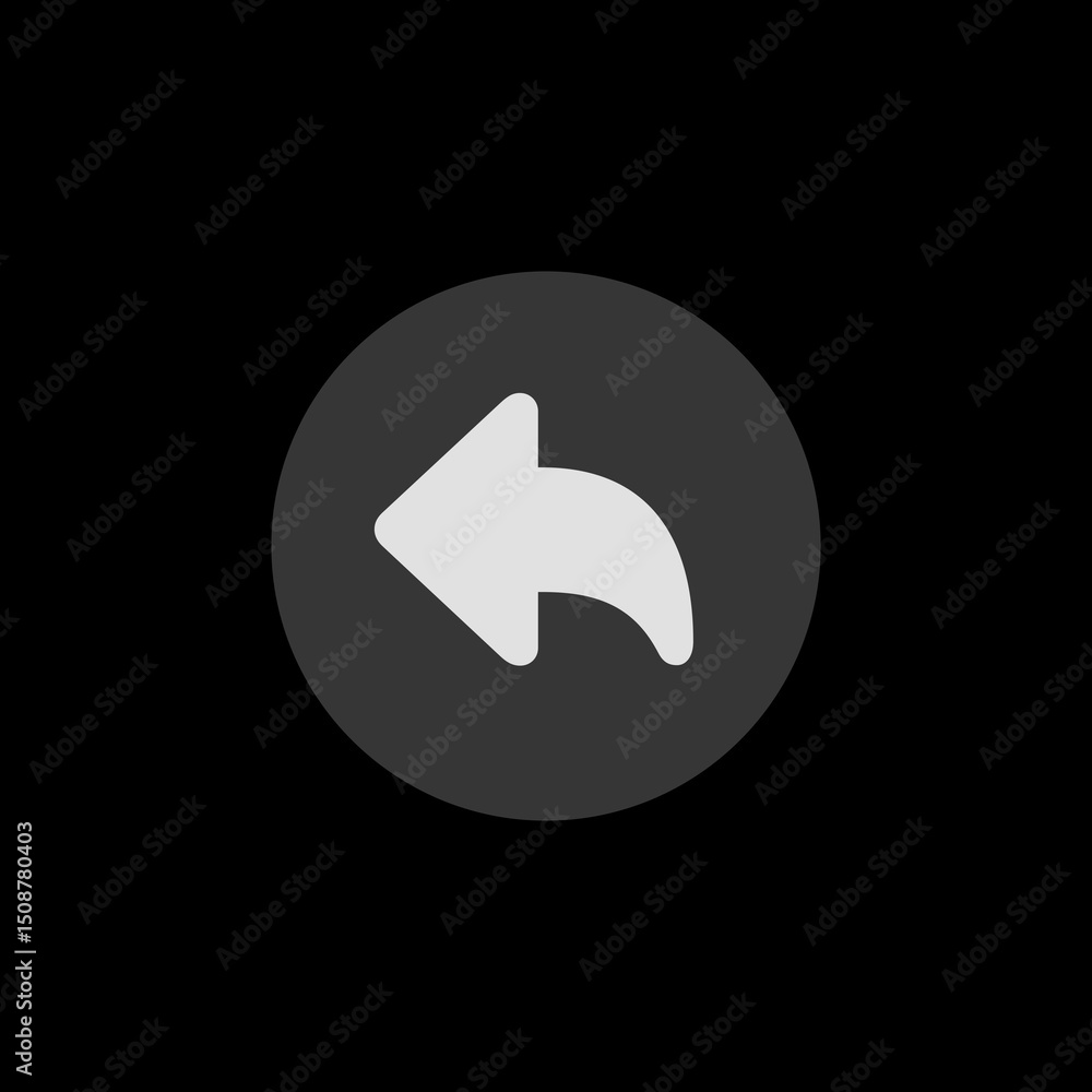 Left Up Turn Circle Filled Left Up Turn Circle Filled